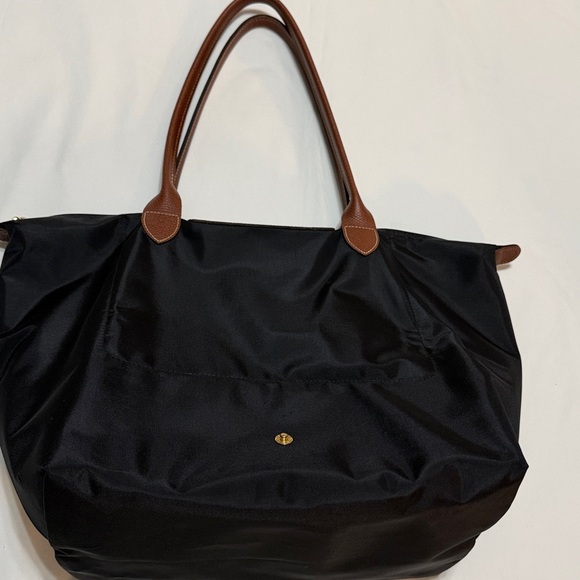 Longchamp Le Pliage Tote Bag Black and Brown - Picture 11 of 16